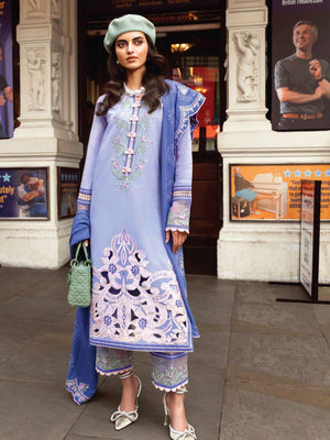 MUSHQ Broadway Unstitched Embroidered Karandi 3Pc Suit MNM-12