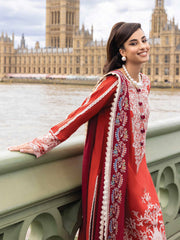 MUSHQ Broadway Unstitched Embroidered Linen 3Pc Suit MNM-13