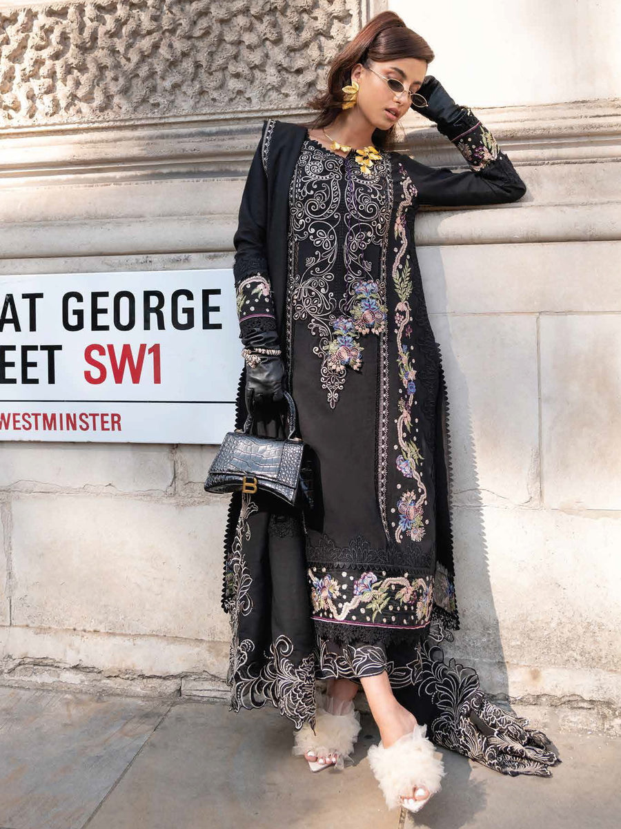MUSHQ Broadway Unstitched Embroidered Khaddar 3Pc Suit MNM-14
