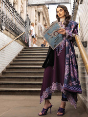 MUSHQ Broadway Unstitched Embroidered Linen 3Pc Suit MNM-15