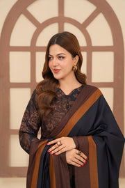 Feathers Digital Printed Dhanak Unstitched 3Pc Suit MOCHA-FT642