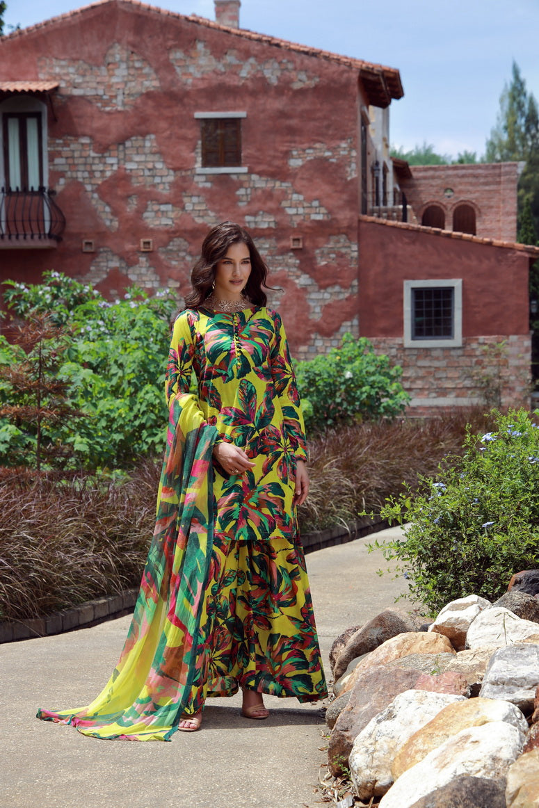 Feathers Premium Printed Lawn Unstitched 3Pc Suit MONEL-FT543