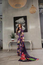 Feathers Whisper Winds Unstitched Printed Lawn 3Pc Suit MORVIA-FT492