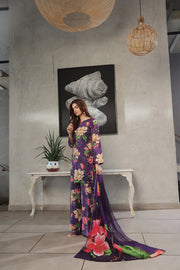 Feathers Whisper Winds Unstitched Printed Lawn 3Pc Suit MORVIA-FT492