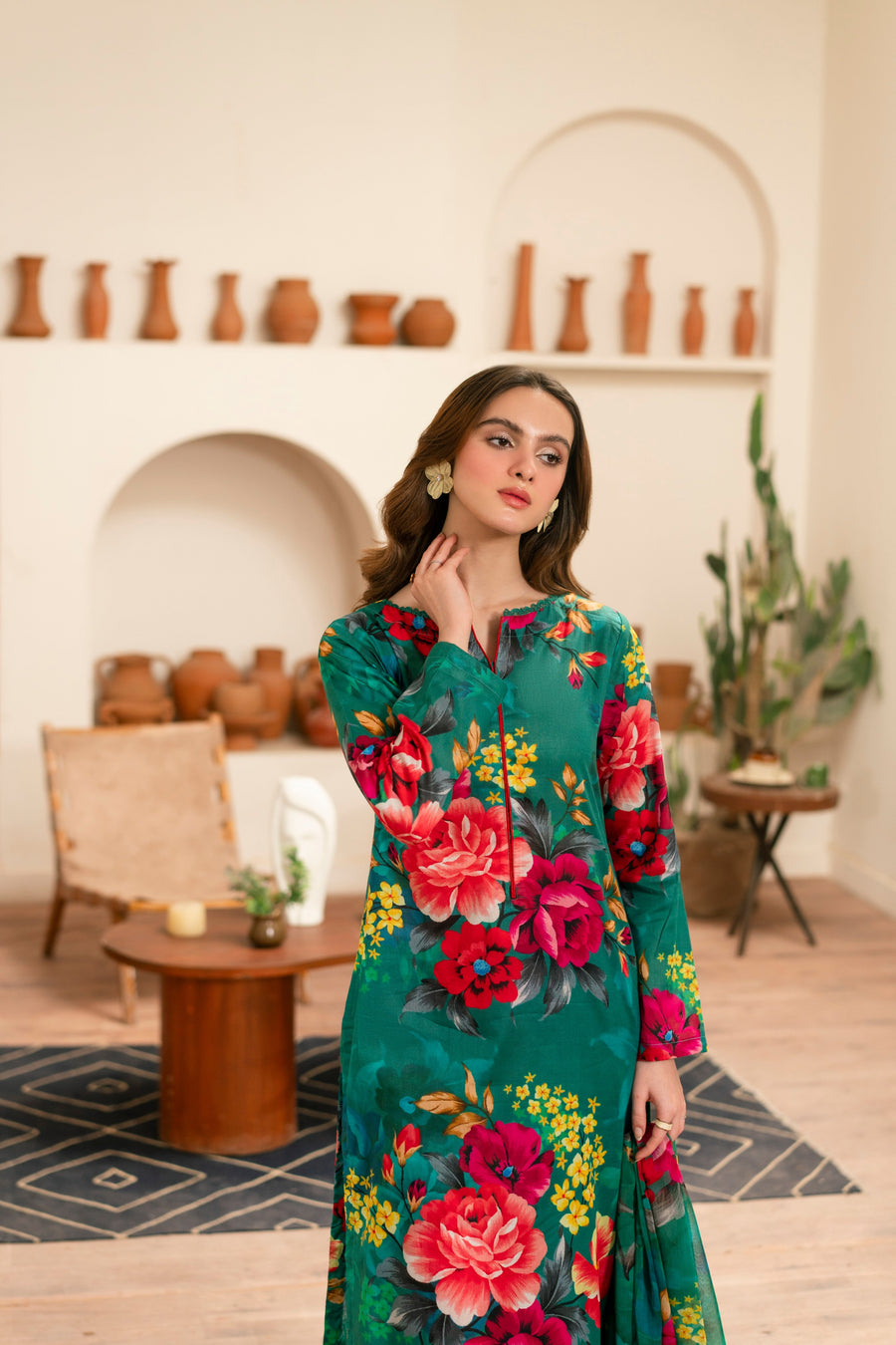Feathers Twilight Temptations Unstitched Printed Lawn 3Pc Suit MOSS-FT467