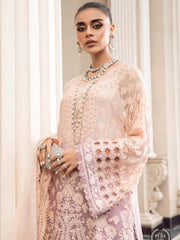 Maria.B Unstitched Chiffon Embroidered Suit MPC-23-103 Lilac