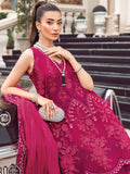Maria.B Unstitched Chiffon Embroidered Suit MPC-23-107 Magenta Pink