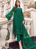 Maria.B Unstitched Chiffon Embroidered Suit MPC-23-108 Emerald Green