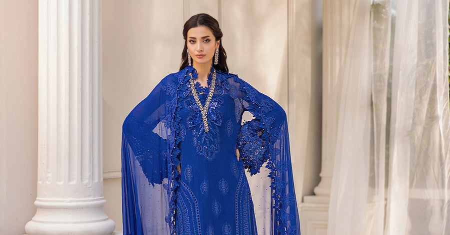 Maria B Embroidered Luxury Chiffon Unstitched 3Pc Suit MPC-25-103