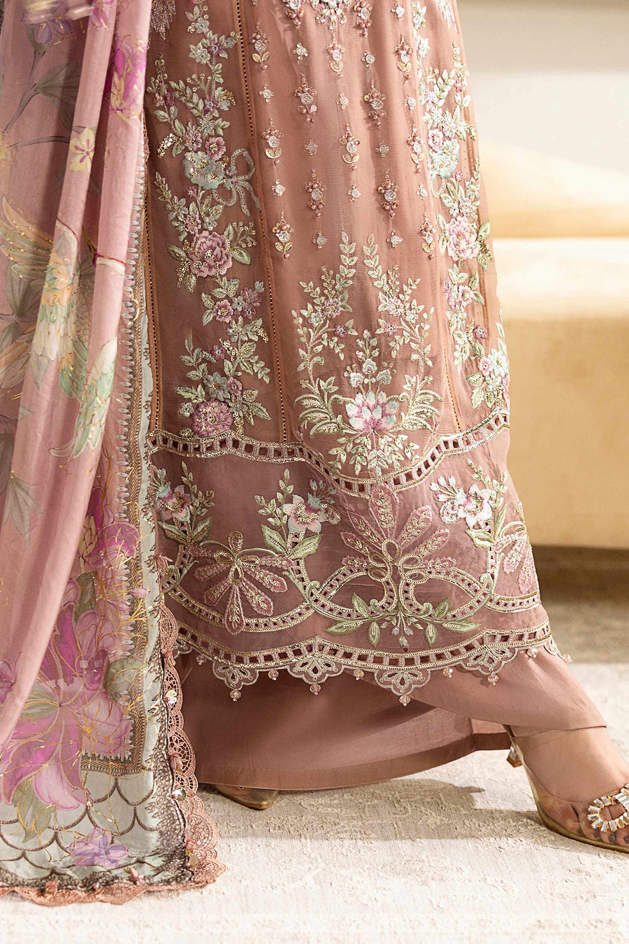 Maria B Embroidered Luxury Chiffon Unstitched 3Pc Suit MPC-25-105
