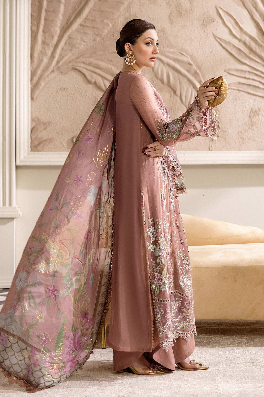Maria B Embroidered Luxury Chiffon Unstitched 3Pc Suit MPC-25-105