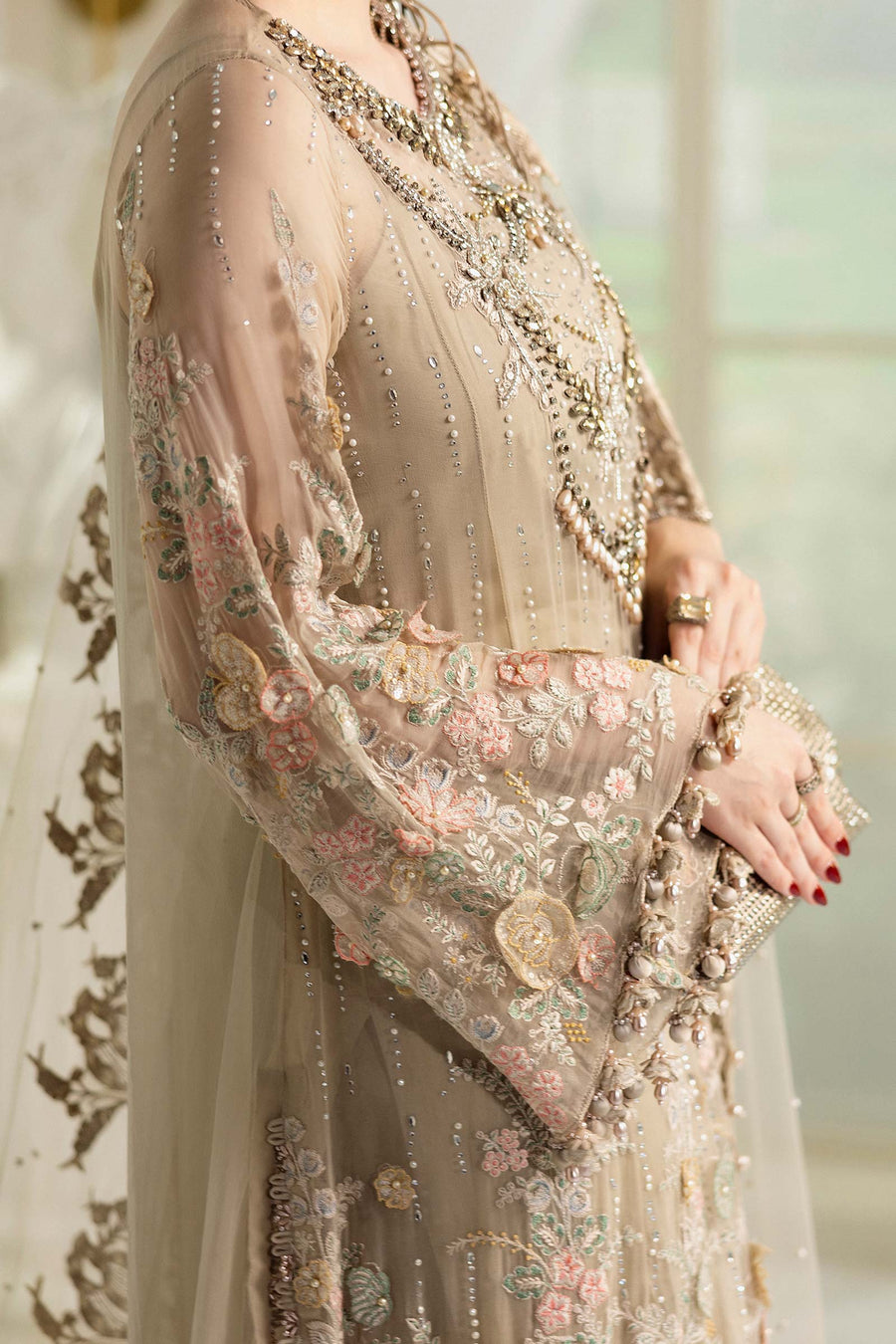 Maria B Embroidered Luxury Chiffon Unstitched 3Pc Suit MPC-25-107