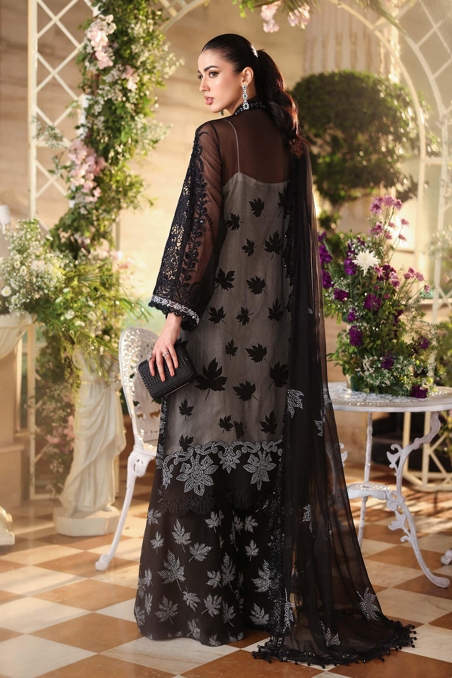 Maria B Embroidered Luxury Chiffon Unstitched 3Pc Suit MPC-26-101