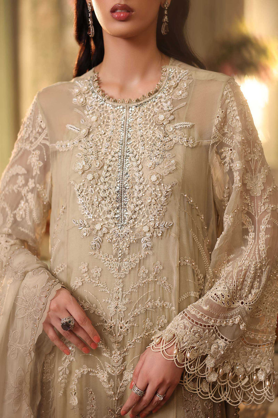 Maria B Embroidered Luxury Chiffon Unstitched 3Pc Suit MPC-26-103
