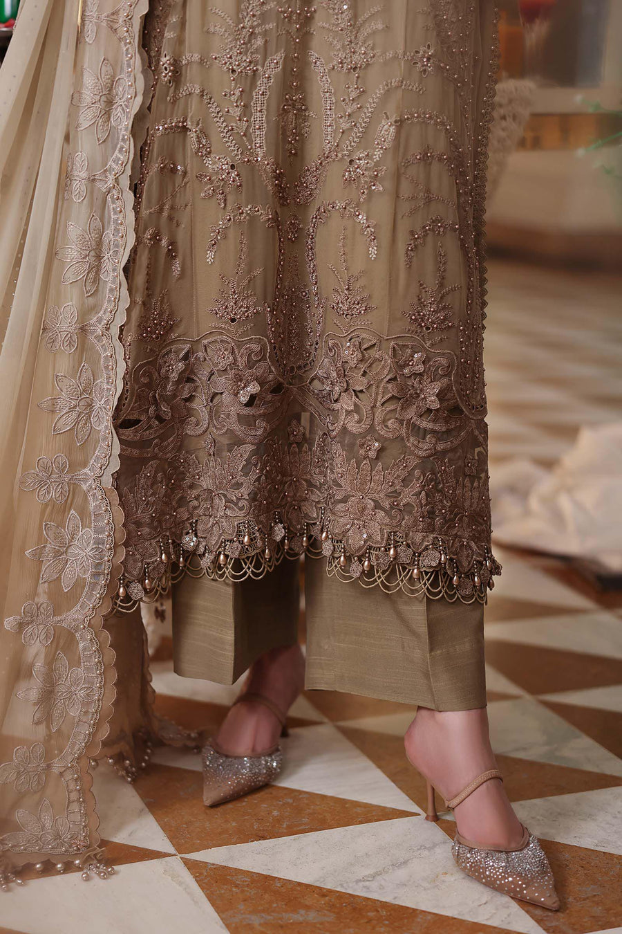 Maria B Embroidered Luxury Chiffon Unstitched 3Pc Suit MPC-26-103