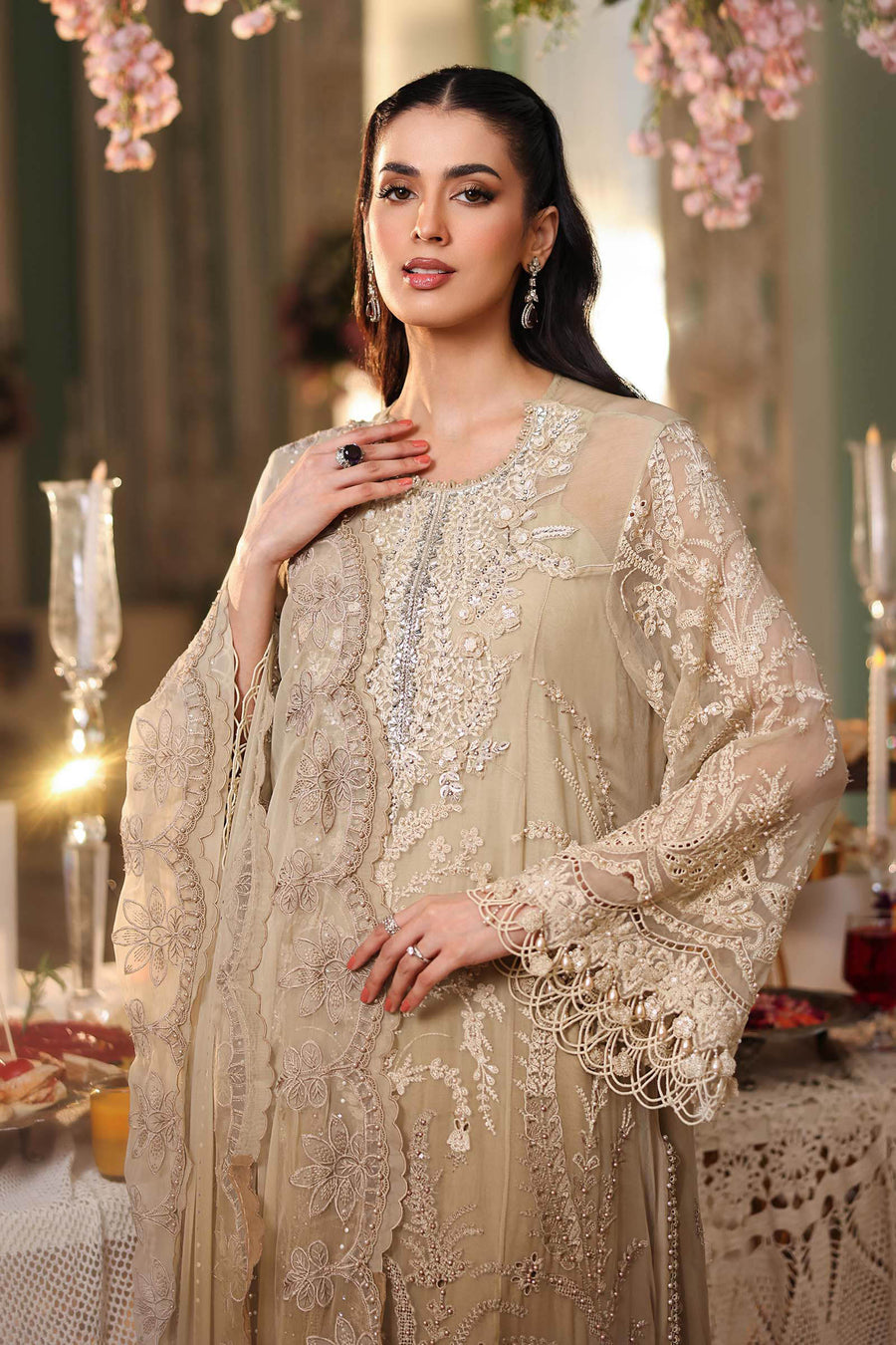 Maria B Embroidered Luxury Chiffon Unstitched 3Pc Suit MPC-26-103