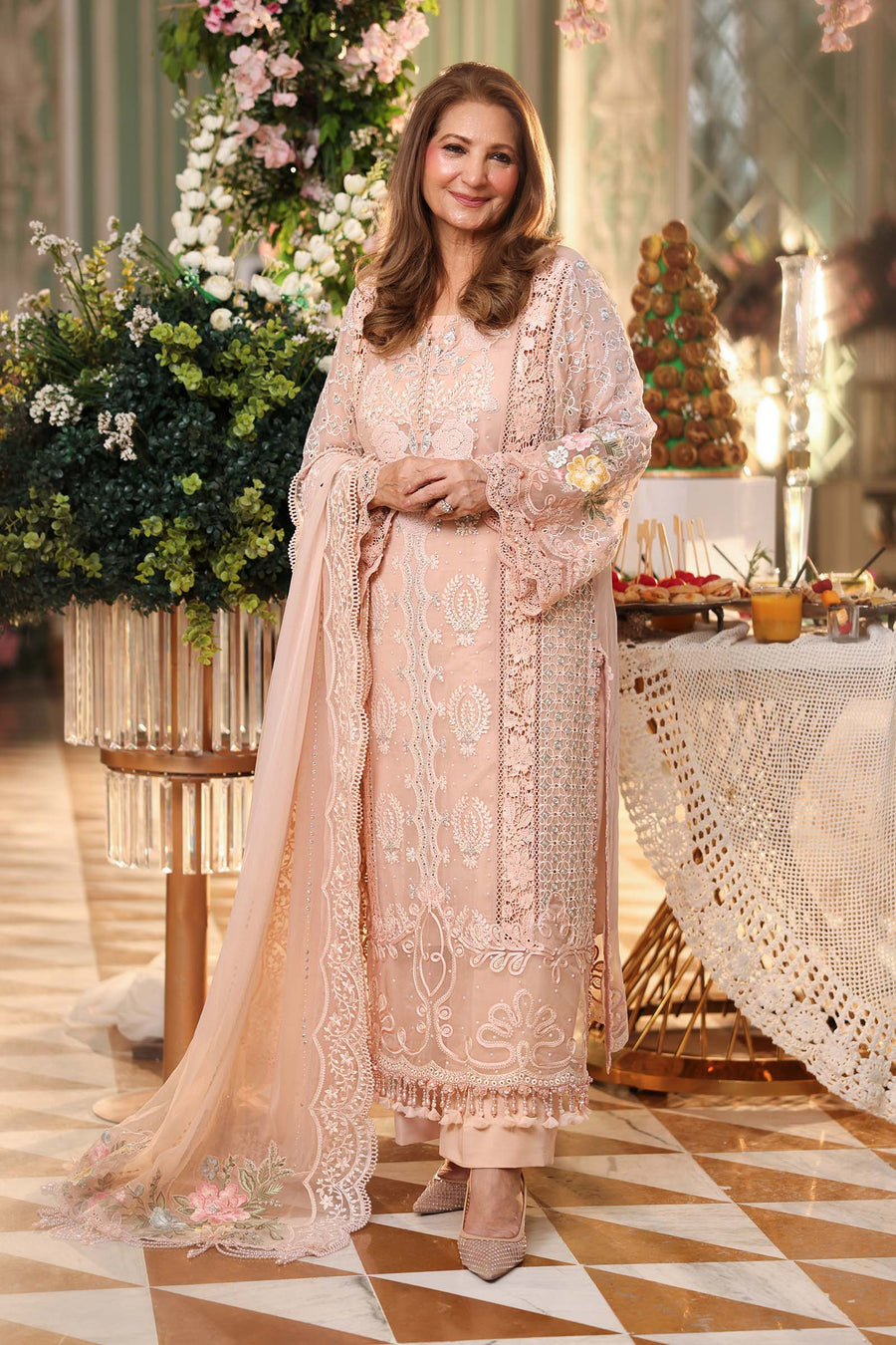 Maria B Embroidered Luxury Chiffon Unstitched 3Pc Suit MPC-26-104