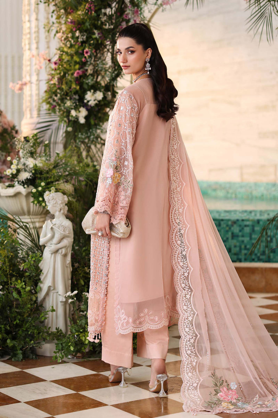 Maria B Embroidered Luxury Chiffon Unstitched 3Pc Suit MPC-26-104