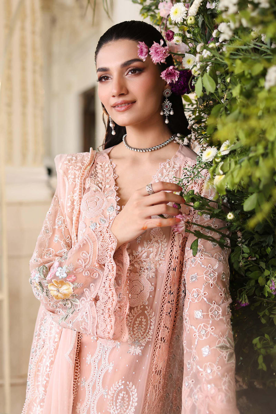 Maria B Embroidered Luxury Chiffon Unstitched 3Pc Suit MPC-26-104