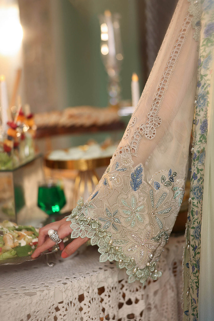 Maria B Embroidered Luxury Chiffon Unstitched 3Pc Suit MPC-26-105