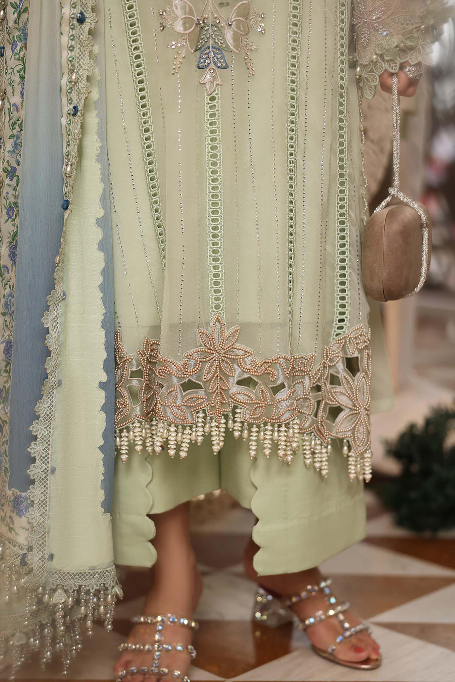 Maria B Embroidered Luxury Chiffon Unstitched 3Pc Suit MPC-26-105