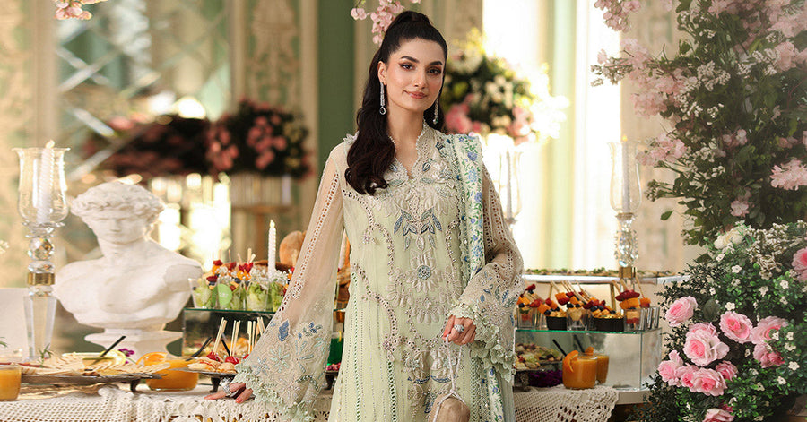 Maria B Embroidered Luxury Chiffon Unstitched 3Pc Suit MPC-26-105