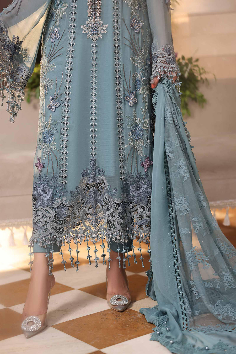 Maria B Embroidered Luxury Chiffon Unstitched 3Pc Suit MPC-26-106