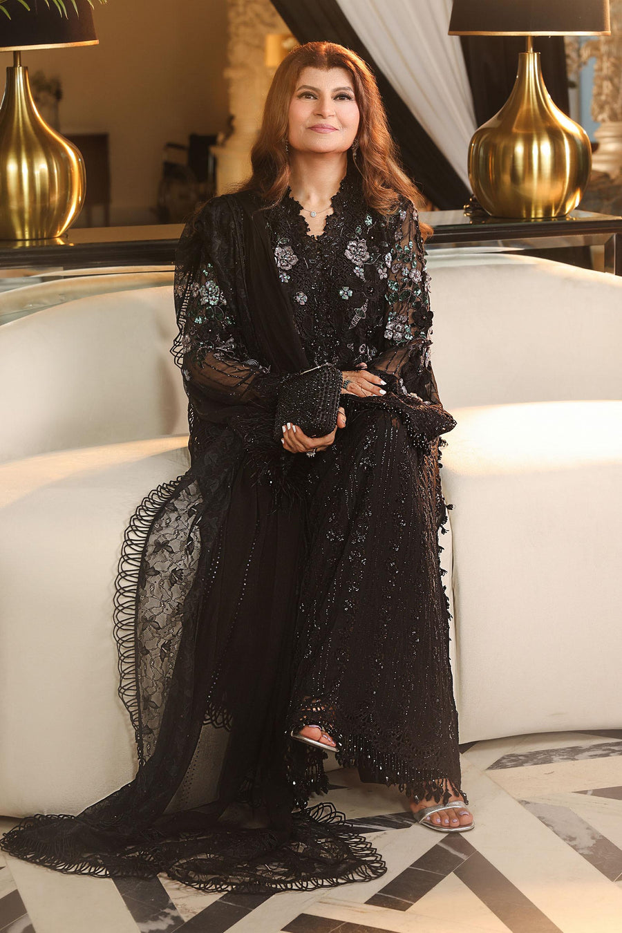 Maria.B Embroidered Luxury Chiffon Unstitched 3Pc Suit MPC-26-204