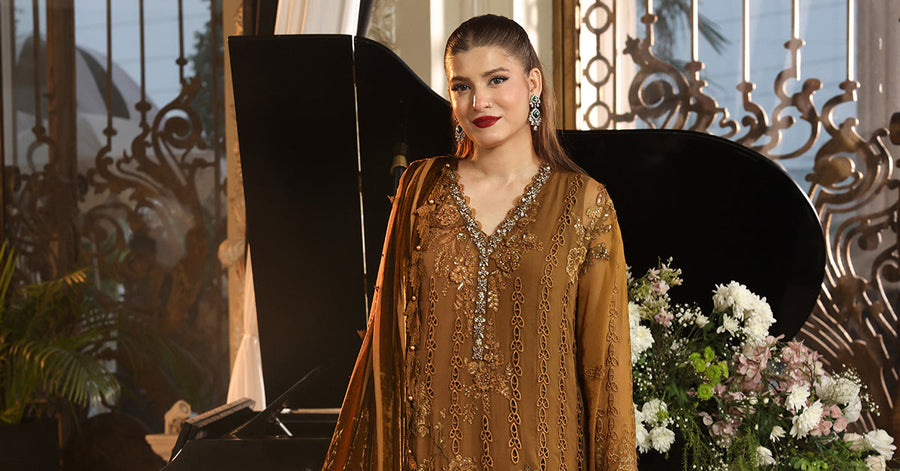 Maria.B Embroidered Luxury Chiffon Unstitched 3Pc Suit MPC-26-205