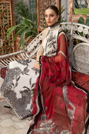 Maria.B M.Prints Unstitched Embroidered Lawn 3Pc Suit MPT-1803-A