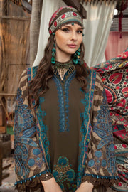 Maria.B M.Prints Unstitched Embroidered Lawn 3Pc Suit MPT-1804-B