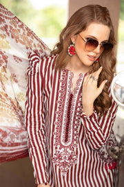 Maria.B M.Prints Unstitched Embroidered Lawn 3Pc Suit MPT-1810-B