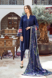 Maria.B MPrints Embroidered Linen Unstitched 3Pc Suit MPT-2001-B