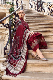Maria.B MPrints Embroidered Linen Unstitched 3Pc Suit MPT-2002-A