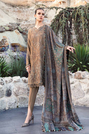 Maria.B MPrints Embroidered Linen Unstitched 3Pc Suit MPT-2003-A