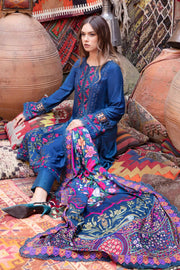 Maria.B MPrints Embroidered Linen Unstitched 3Pc Suit MPT-2004-B