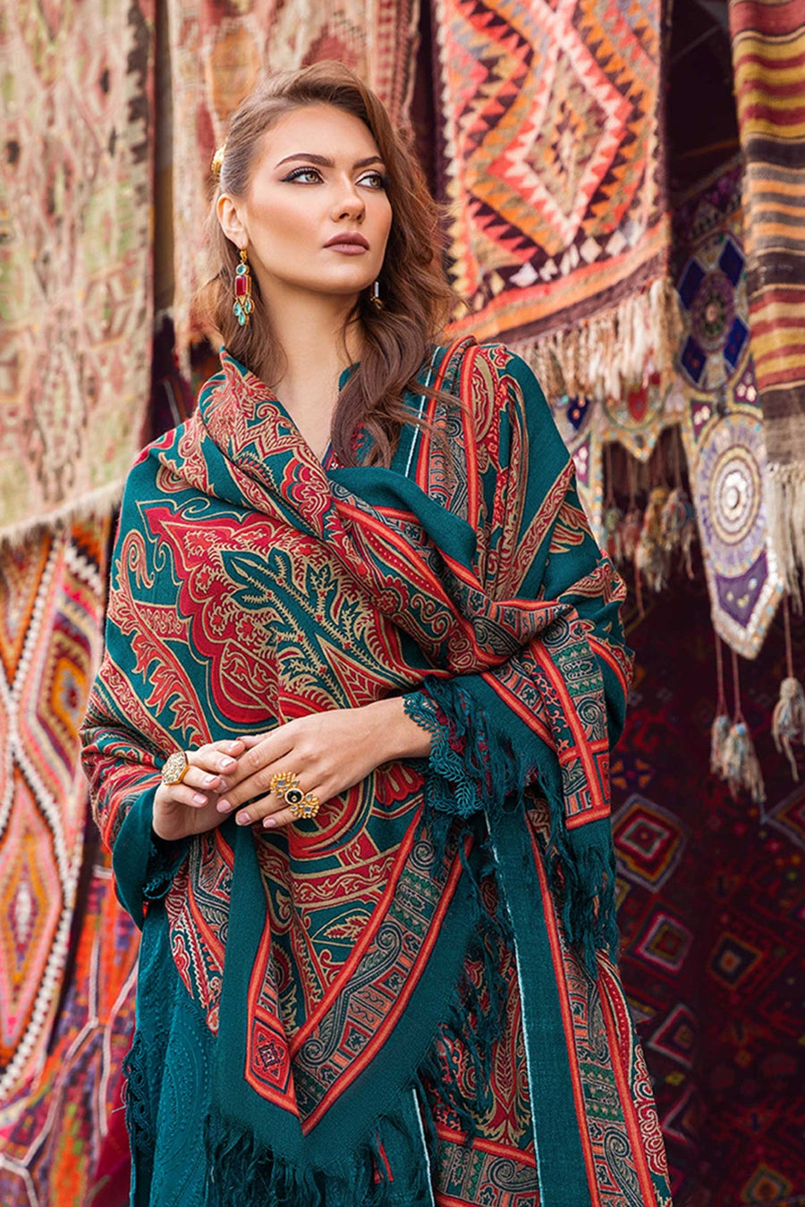 Maria.B MPrints Embroidered Linen Unstitched 3Pc Suit MPT-2008-A