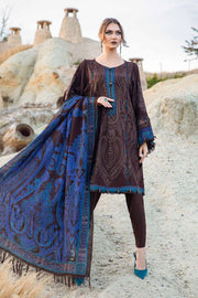 Maria.B MPrints Embroidered Linen Unstitched 3Pc Suit MPT-2008-B