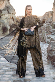 Maria.B MPrints Embroidered Linen Unstitched 3Pc Suit MPT-2010-A