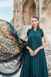 Maria.B MPrints Embroidered Linen Unstitched 3Pc Suit MPT-2010-B