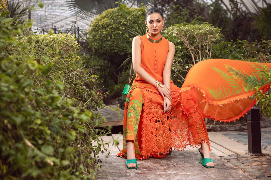 Maria.B M.Prints Unstitched Embroidered Lawn 3Pc Suit MPT-2101-A