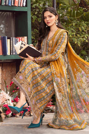 Maria.B M.Prints Unstitched Embroidered Lawn 3Pc Suit MPT-2107-A
