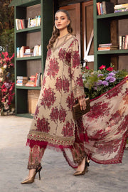 Maria.B M.Prints Unstitched Embroidered Lawn 3Pc Suit MPT-2110-A