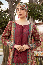 Maria.B M.Prints Unstitched Embroidered Lawn 3Pc Suit MPT-2114-B