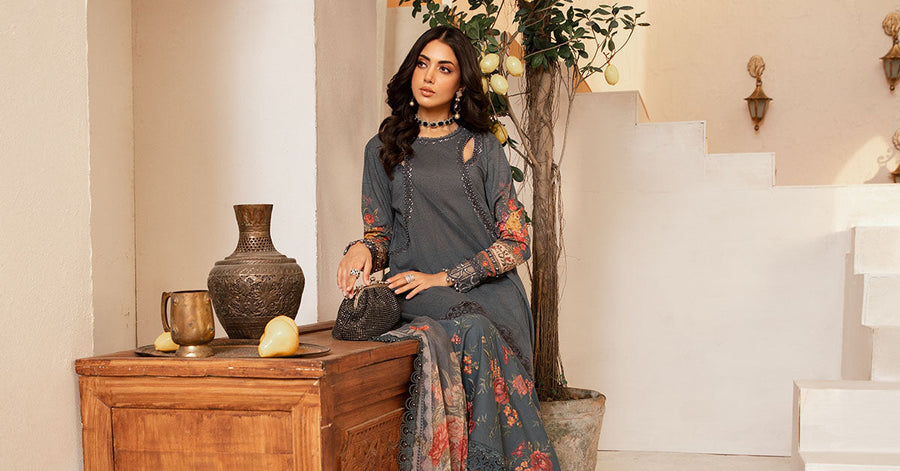 Maria.B MPrints Embroidered Lawn Unstitched 3Pc Suit MPT-2002-B