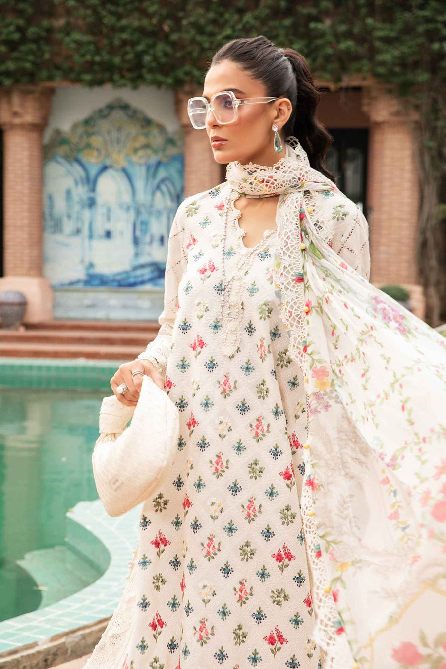 Maria.B MPrints Embroidered Lawn Unstitched 3Pc Suit MPT-2003-A