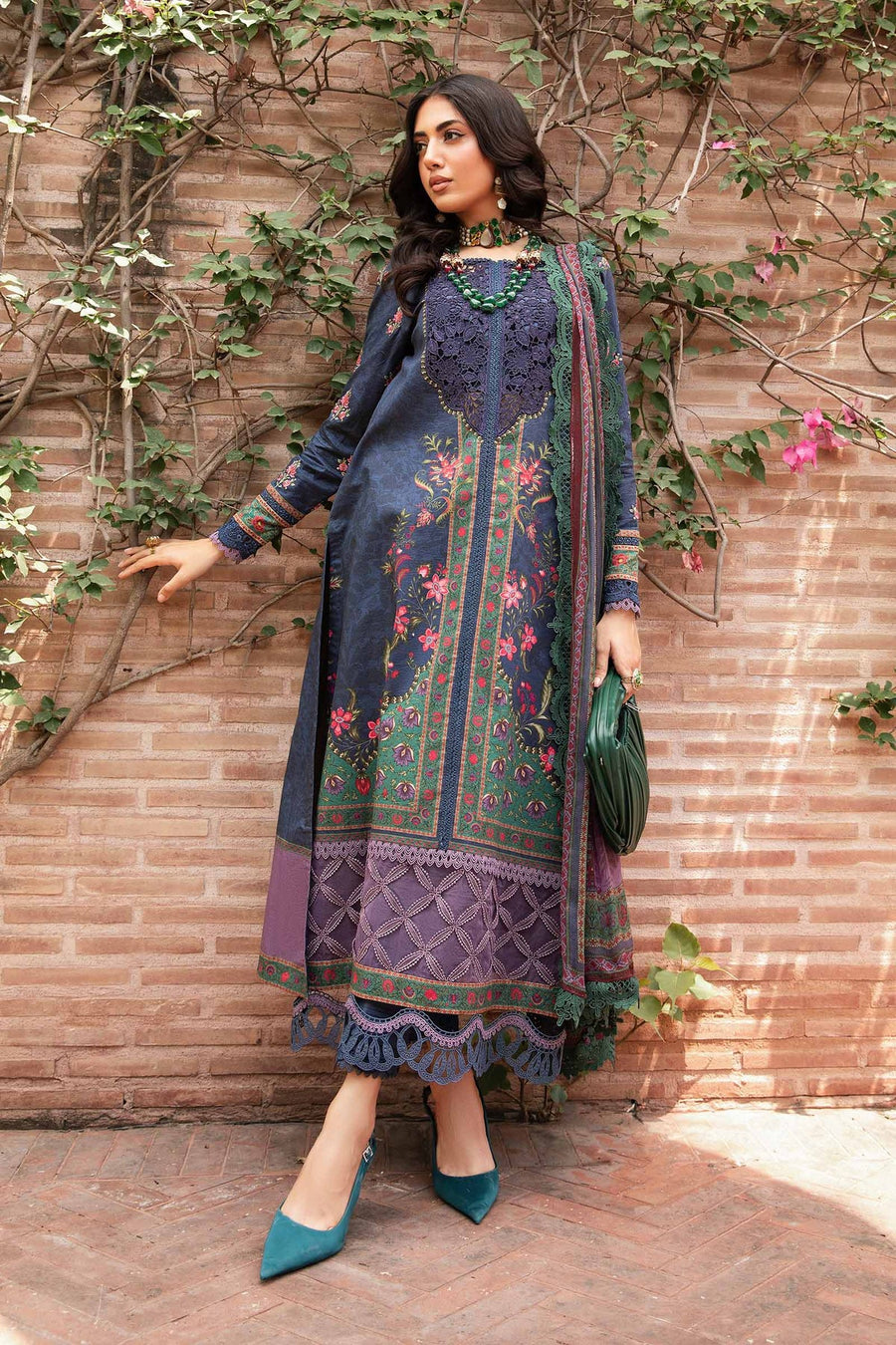 Maria.B MPrints Embroidered Lawn Unstitched 3Pc Suit MPT-2006-B