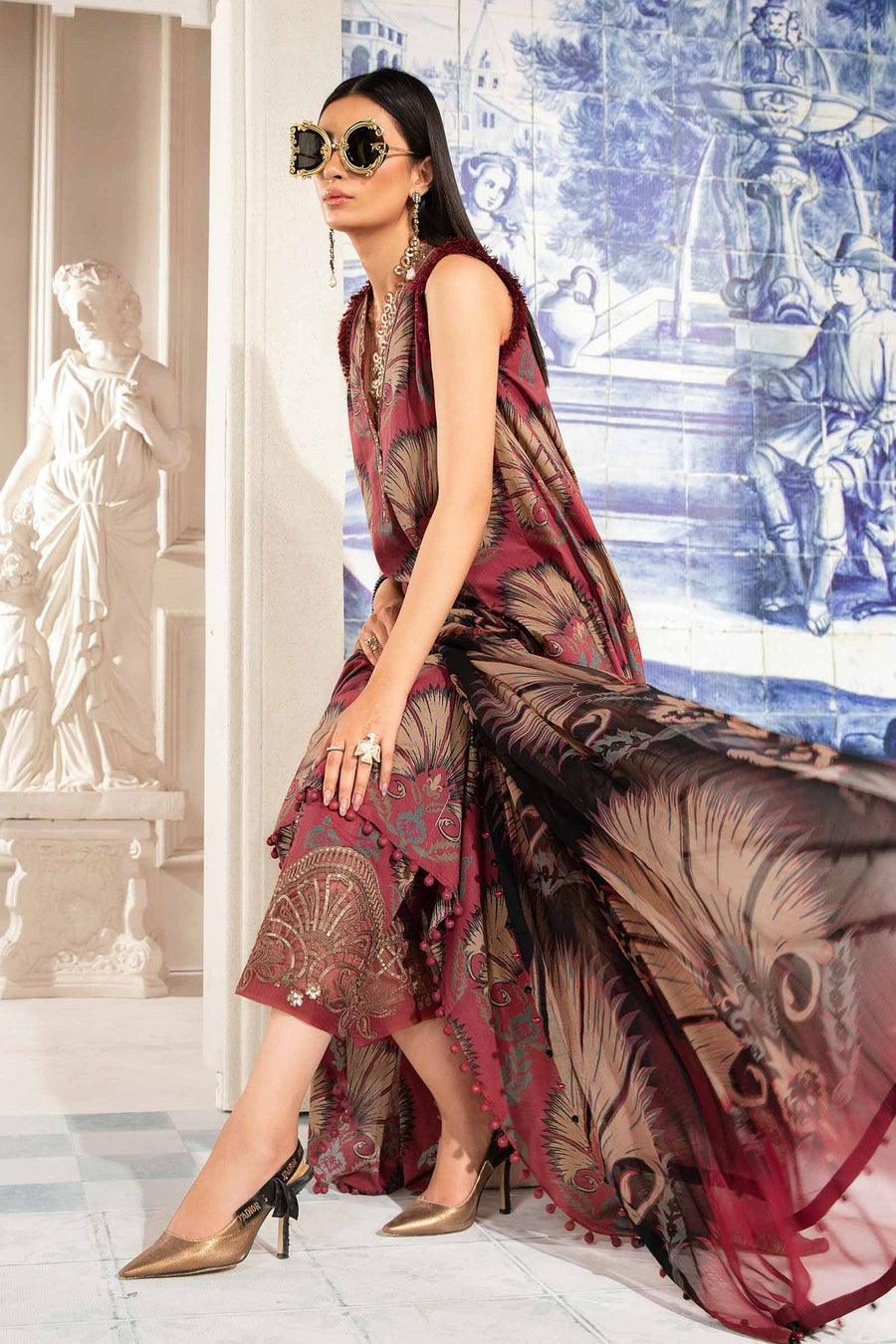 Maria.B MPrints Embroidered Lawn Unstitched 3Pc Suit MPT-2009-B