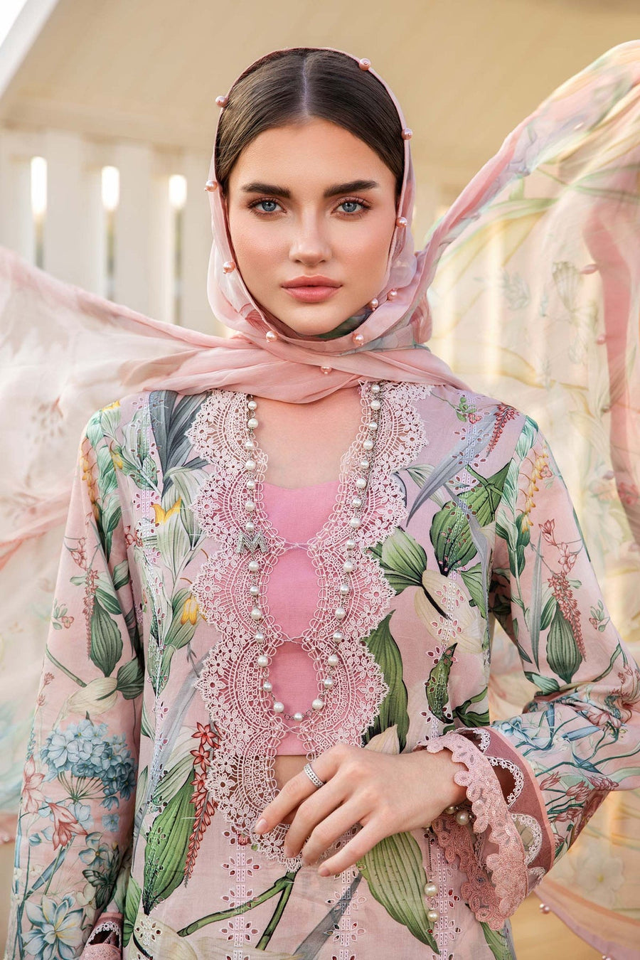 Maria.B MPrints Embroidered Lawn Unstitched 3Pc Suit MPT-2502-A