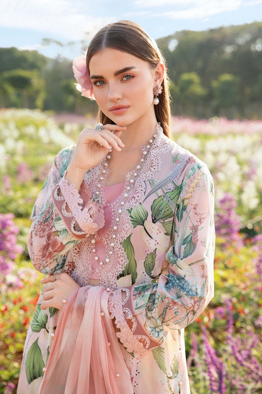 Maria.B MPrints Embroidered Lawn Unstitched 3Pc Suit MPT-2502-A